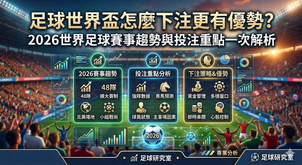 足球世界盃怎麼下注更有優勢？2026世界足球賽事趨勢與投注重點一次解析