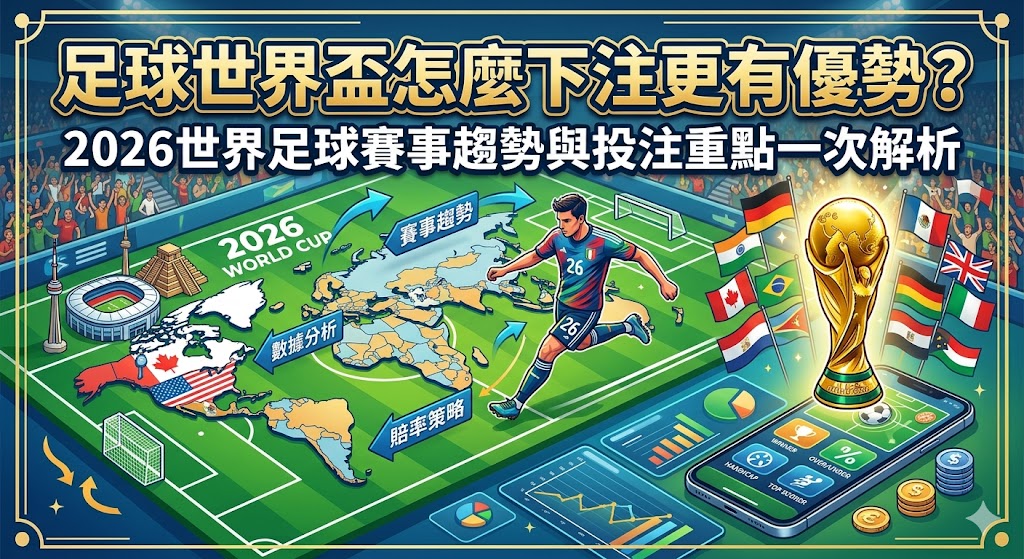 足球世界盃怎麼下注更有優勢？2026世界足球賽事趨勢與投注重點一次解析